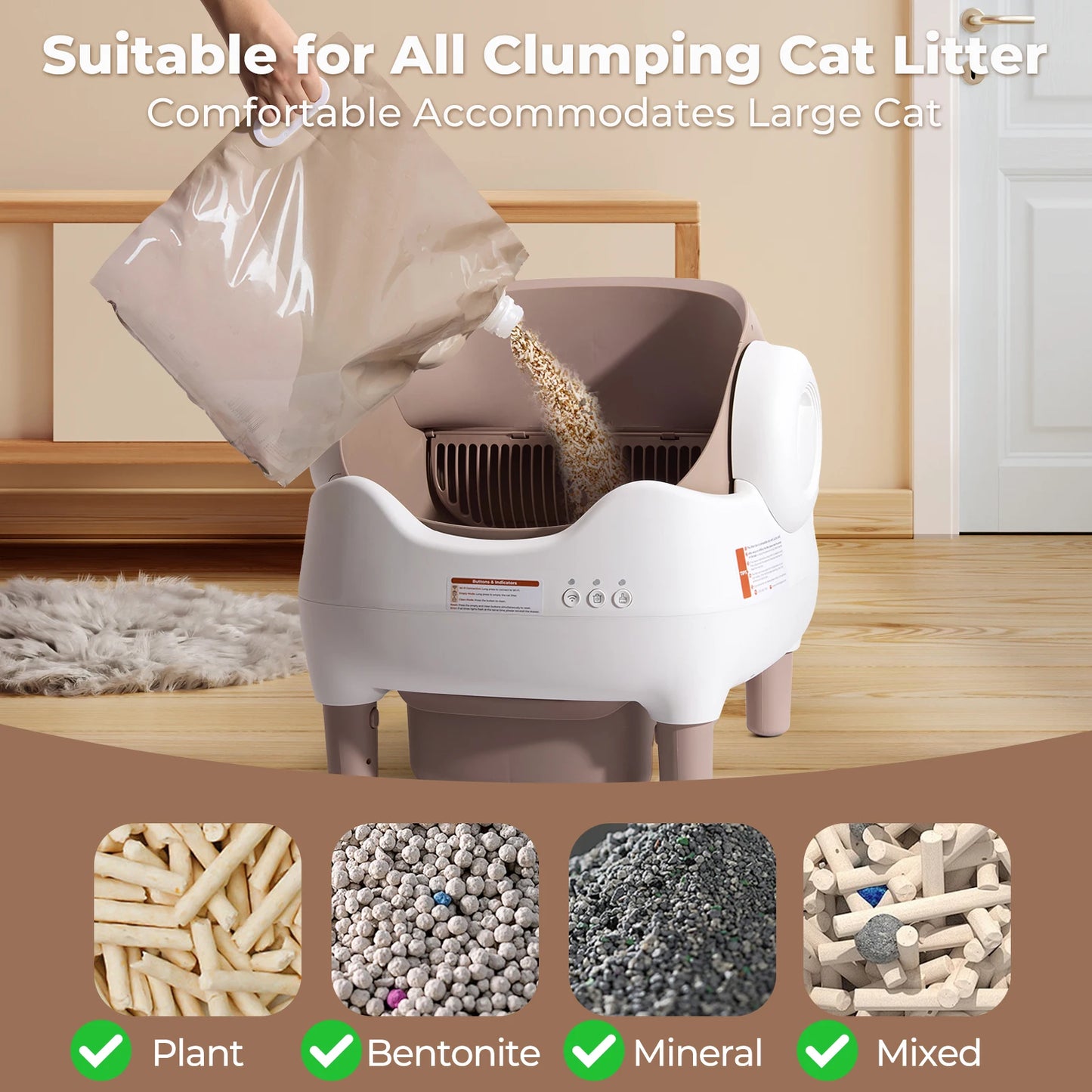 Self Cleaning Automatic Litter Box APP Control